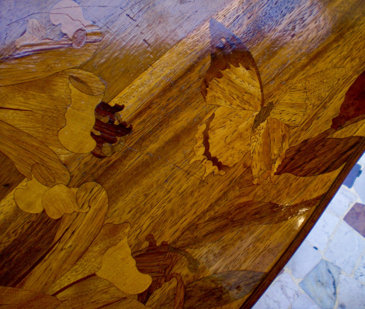 Farfalla- Tavolino art nouveau Gallé-photo-3