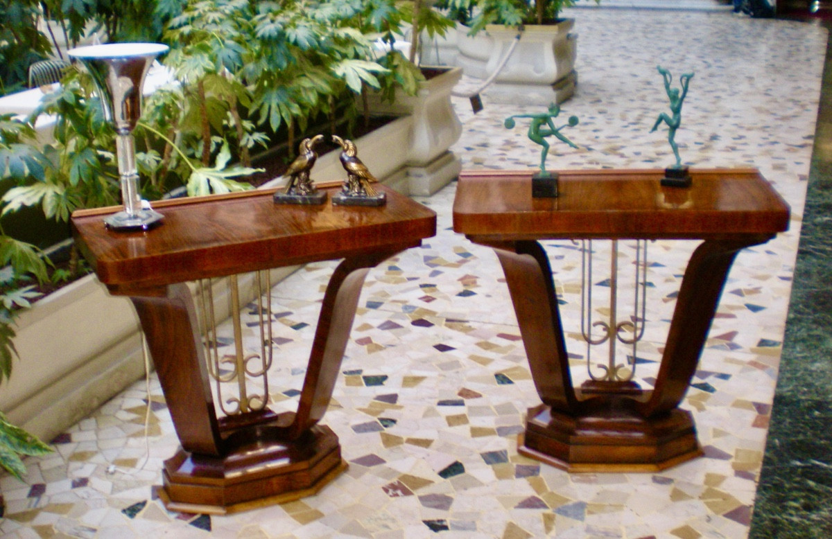 Coppia di consoles art déco