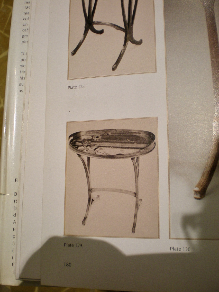 Souci de plaire- Tavolino parlante art nouveau Gallé-photo-6