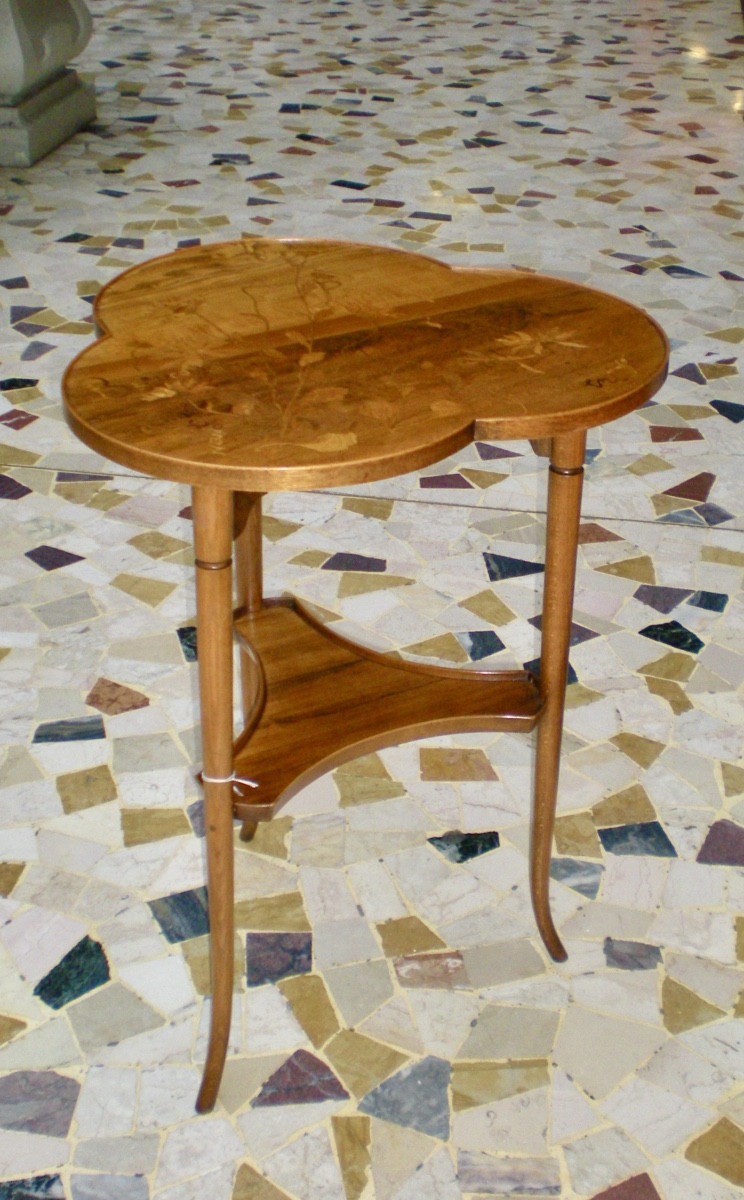 Beaucoup peu passionnement- Gueridon art nouveau Gallé-photo-4