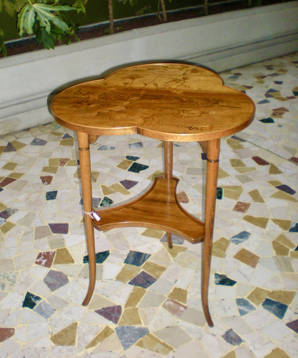 Beaucoup peu passionnement- Gueridon art nouveau Gallé-photo-2