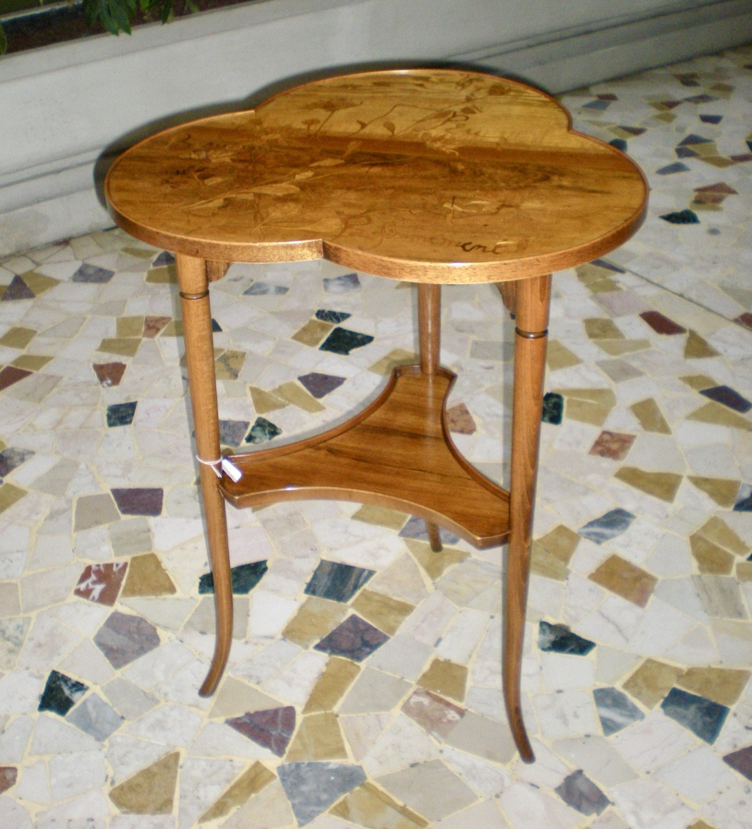 Beaucoup peu passionnement- Gueridon art nouveau Gallé-photo-6