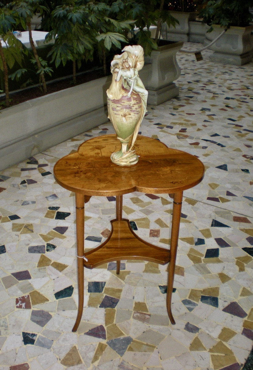 Beaucoup peu passionnement- Gueridon art nouveau Gallé