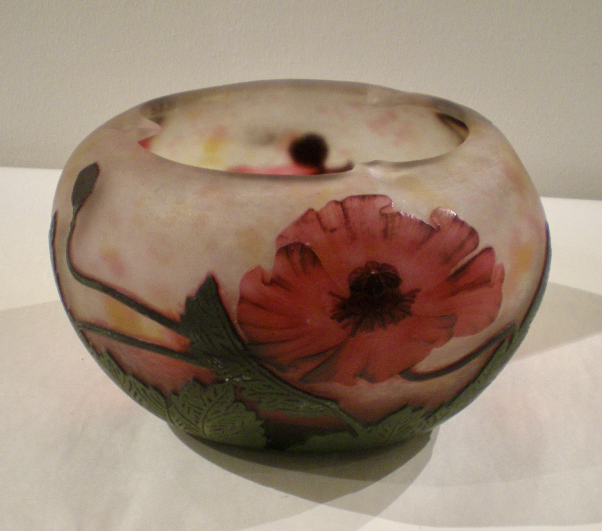 Papaveri- Coppa art nouveau Daum Nancy-photo-2