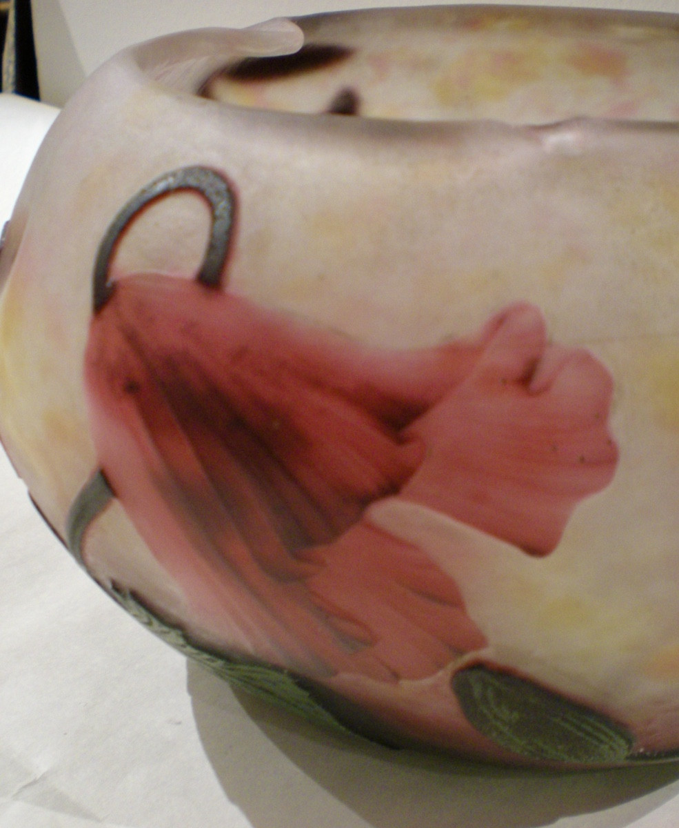 Papaveri- Coppa art nouveau Daum Nancy-photo-2