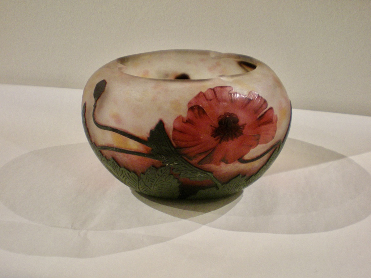 Papaveri- Coppa art nouveau Daum Nancy