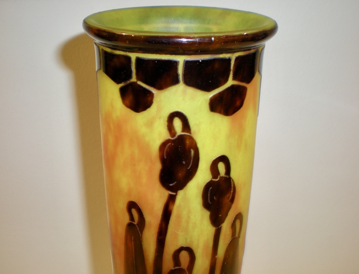 Campanules-  Vaso art déco Le Verre Français-photo-3