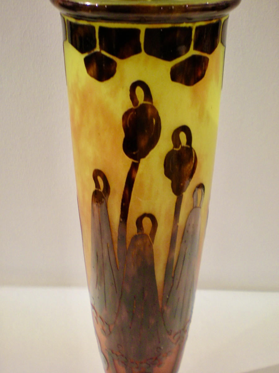 Campanules-  Vaso art déco Le Verre Français-photo-4