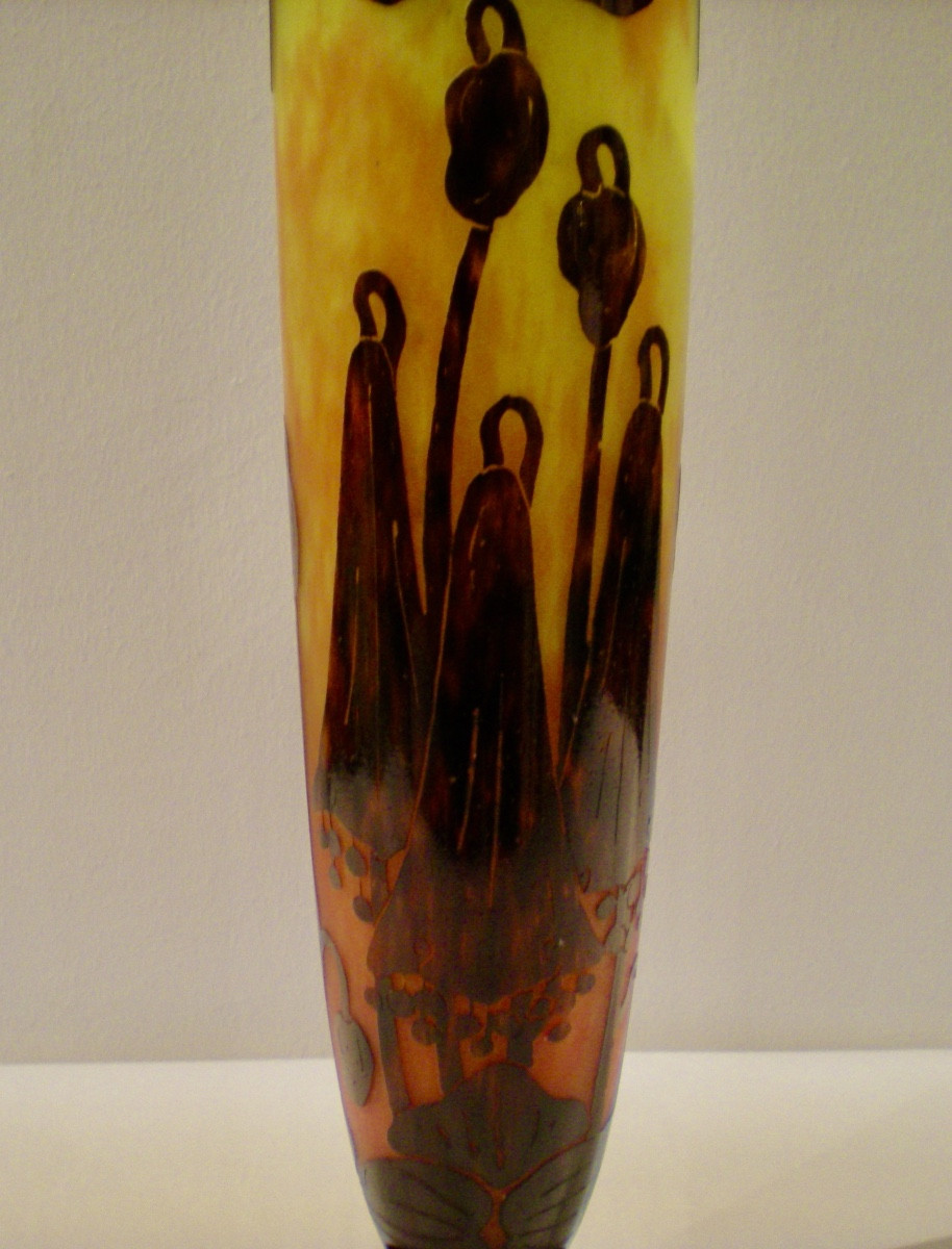 Campanules-  Vaso art déco Le Verre Français-photo-2