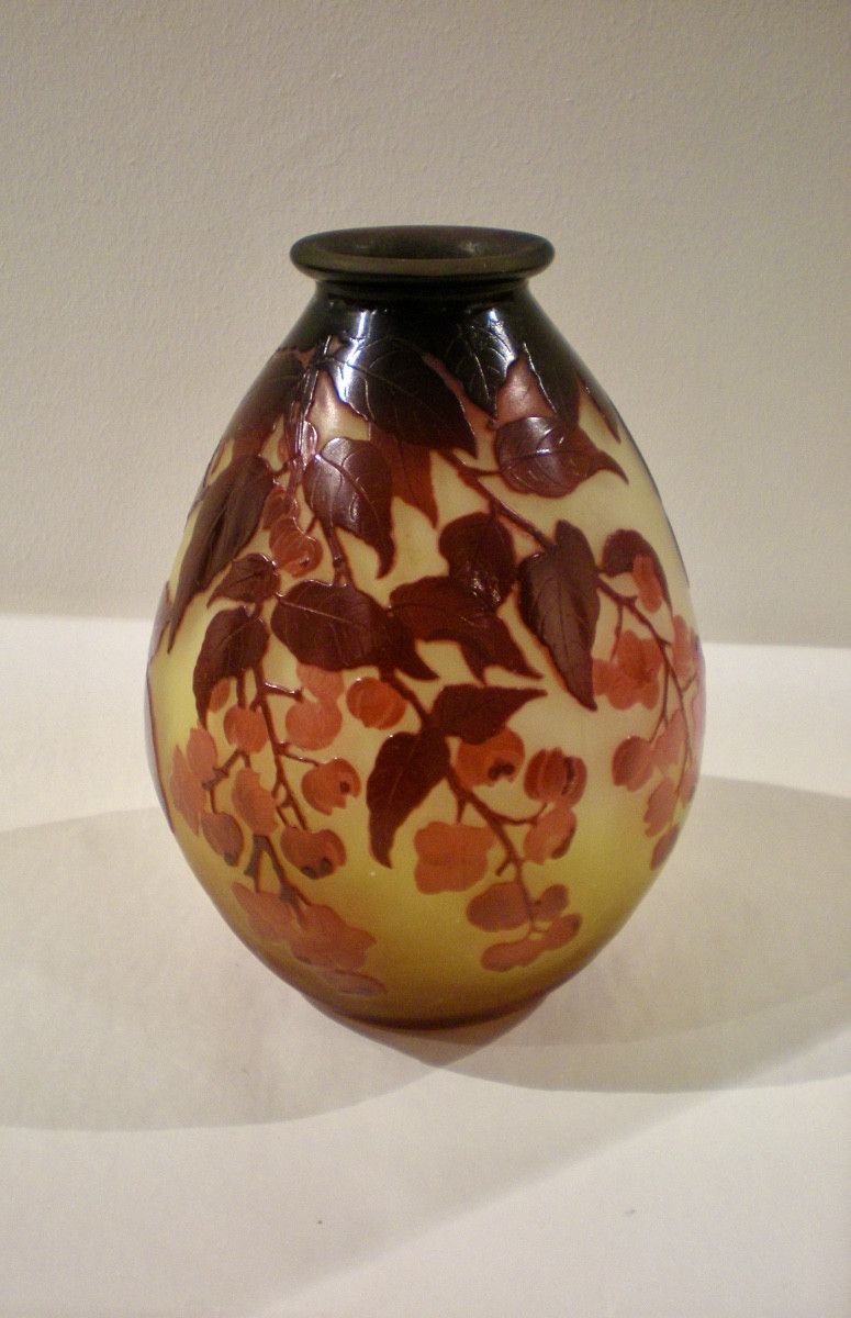 Alchechengi- Vaso art nouveau Gallé-photo-2