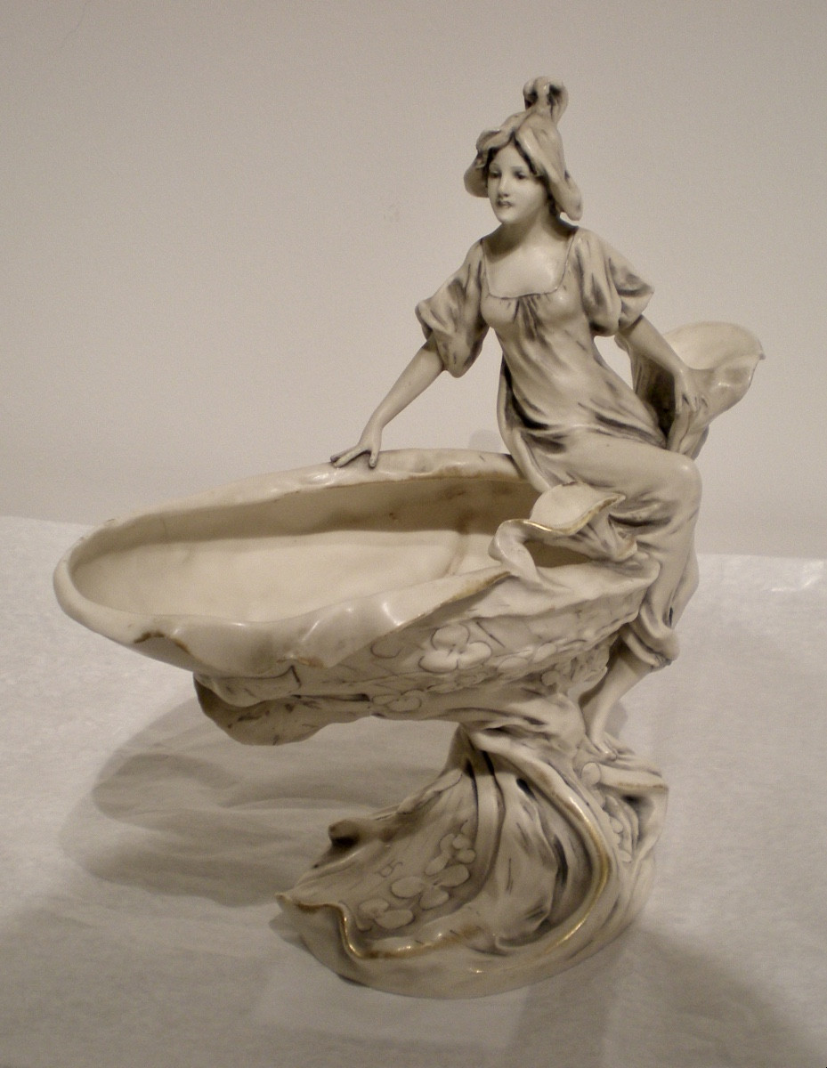 Calla- Vide poches/scultura art nouveau Royal Dux-photo-2