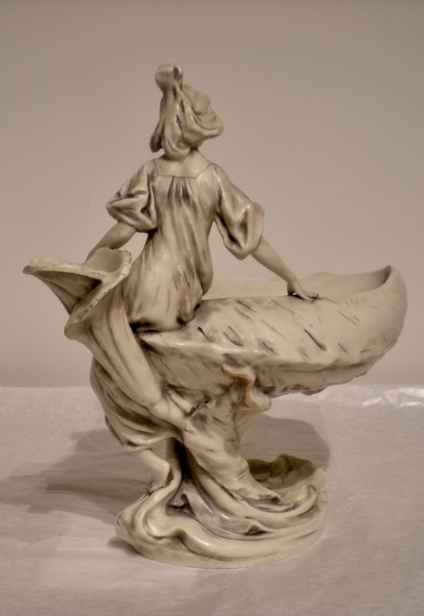 Calla- Vide poches/scultura art nouveau Royal Dux-photo-4