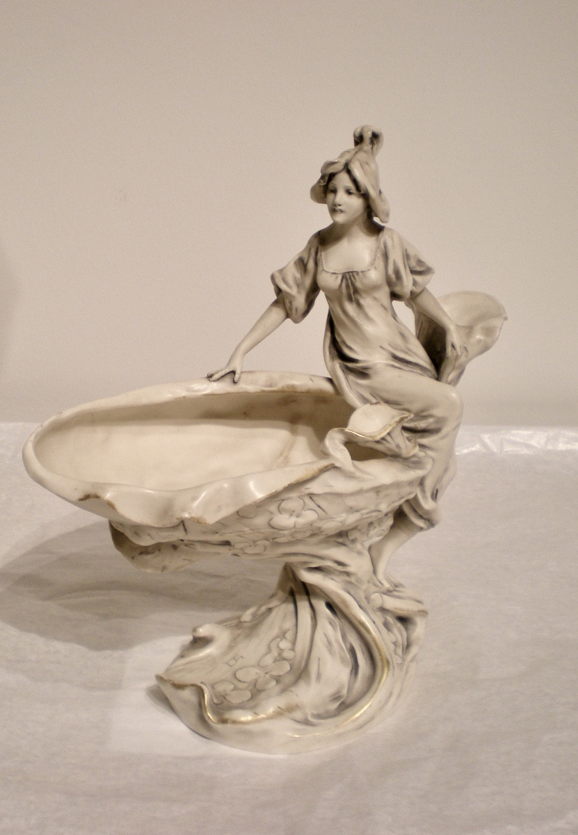 Calla- Vide poches/scultura art nouveau Royal Dux-photo-5