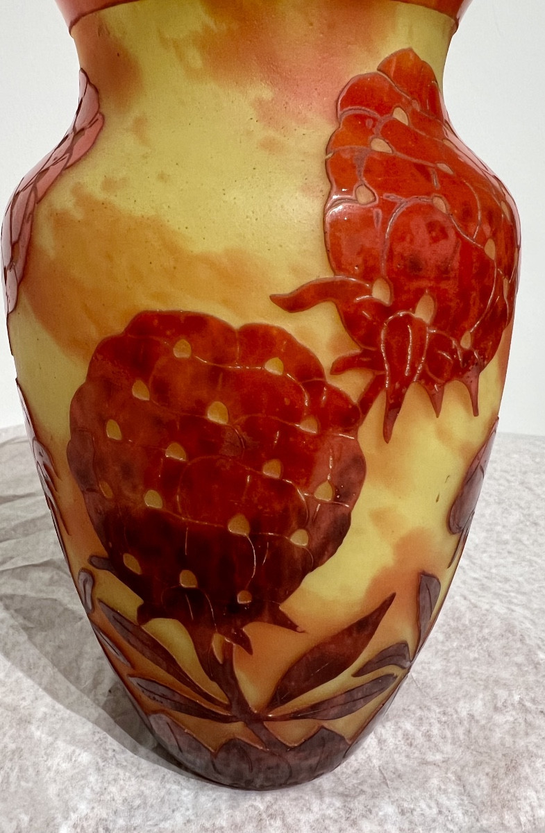 Pivoines- Vaso art déco Le Verre Français-photo-2