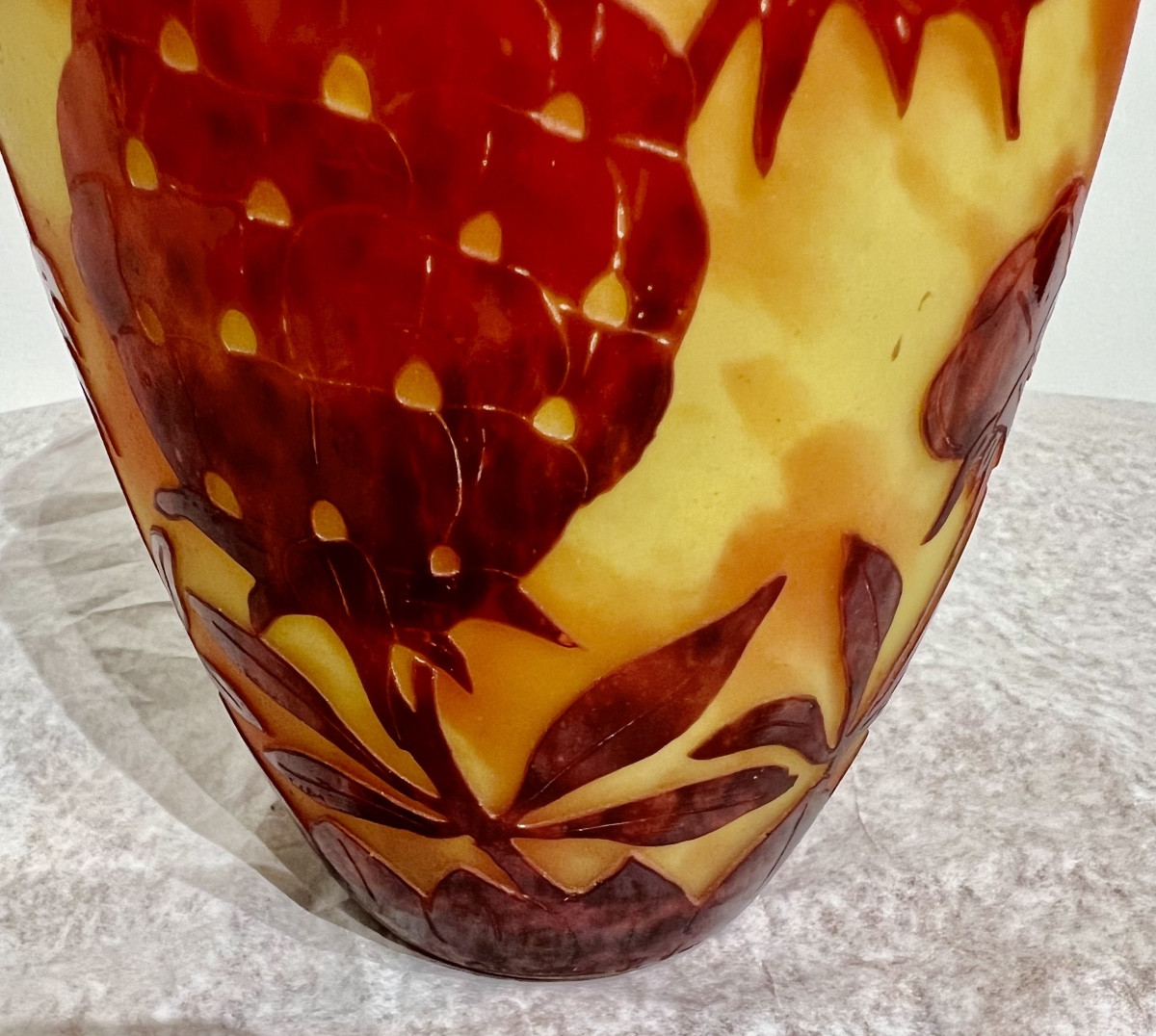 Pivoines- Vaso art déco Le Verre Français-photo-4