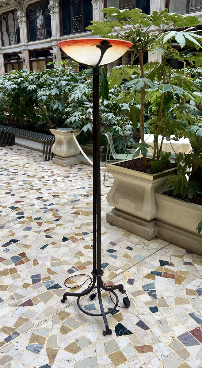 Gingko biloba -Piantana art déco Schneider