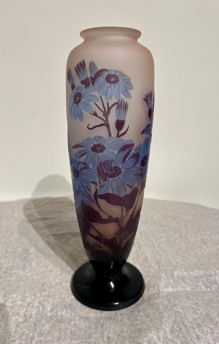 Cineraria- Vaso art nouveau Gallé-photo-2