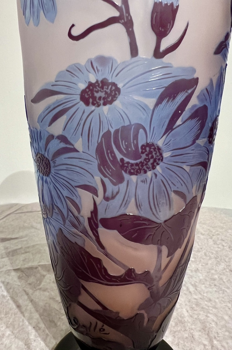 Cineraria- Vaso art nouveau Gallé-photo-4