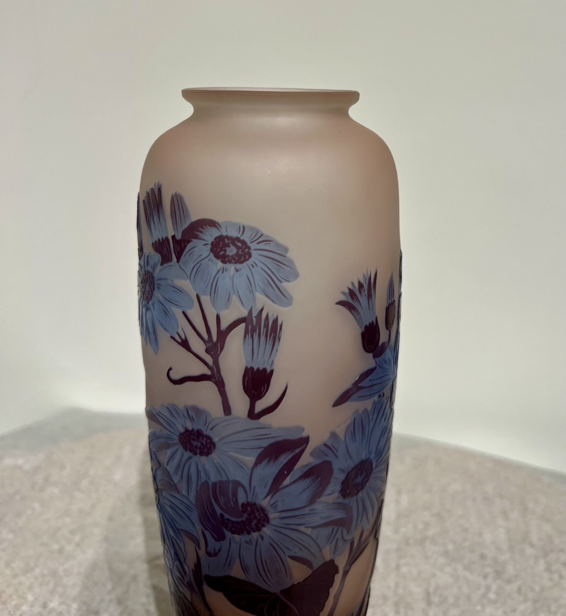 Cineraria- Vaso art nouveau Gallé-photo-1
