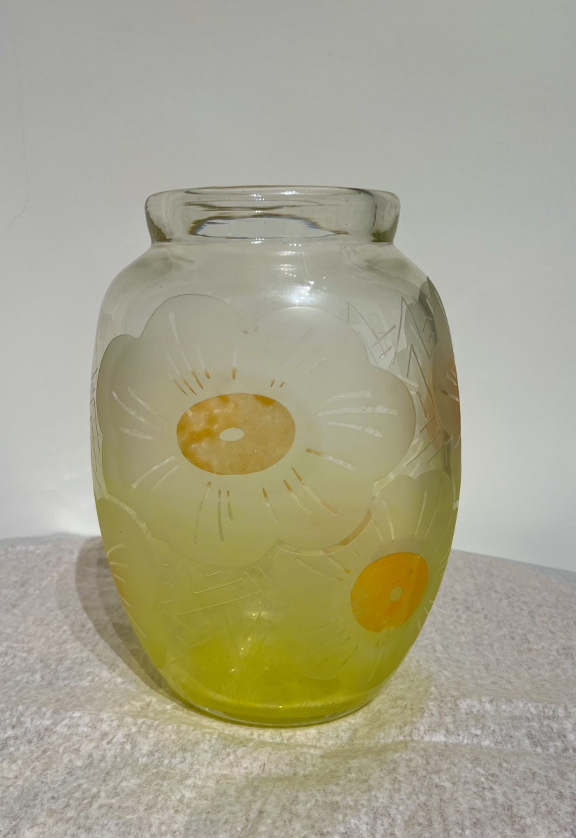 Vaso art déco Le Verre Français 
