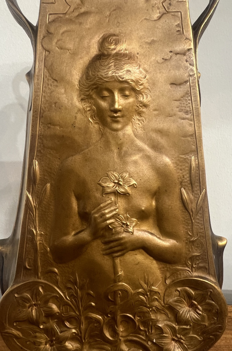 Giglio - Vaso/ scultura art nouveau Jouant -photo-2