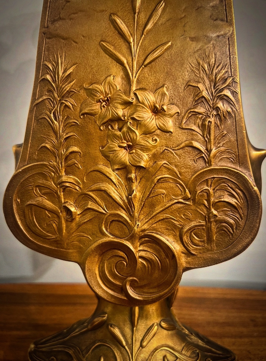 Giglio - Vaso/ scultura art nouveau Jouant -photo-3
