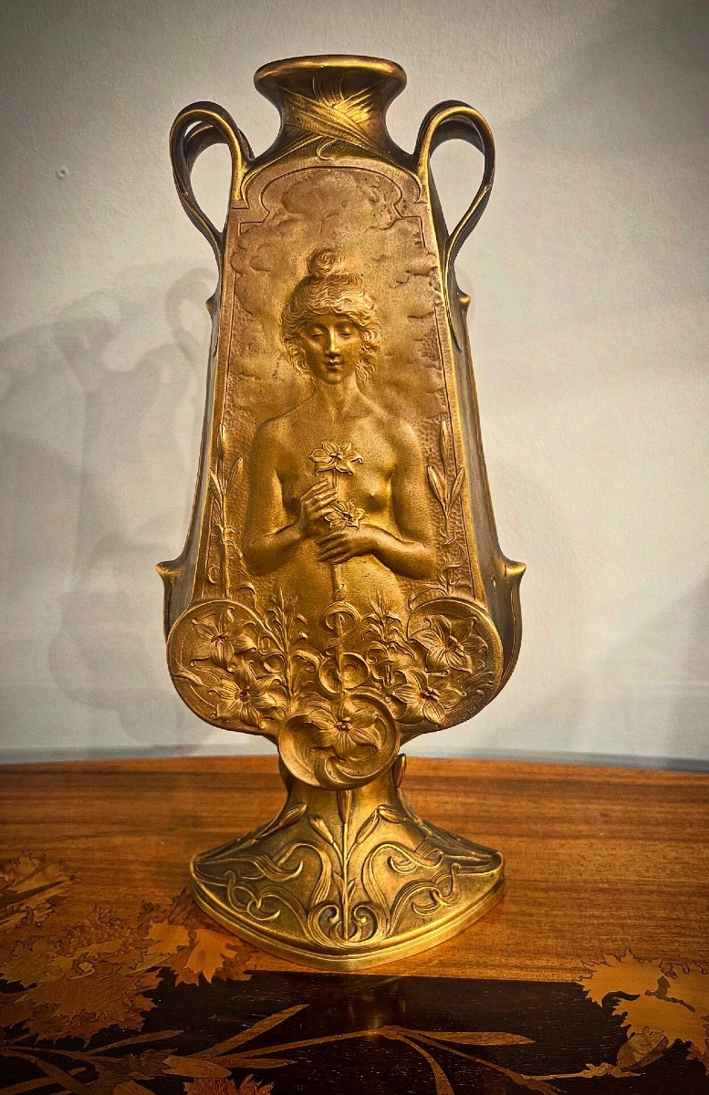 Giglio - Vaso/ scultura art nouveau Jouant 