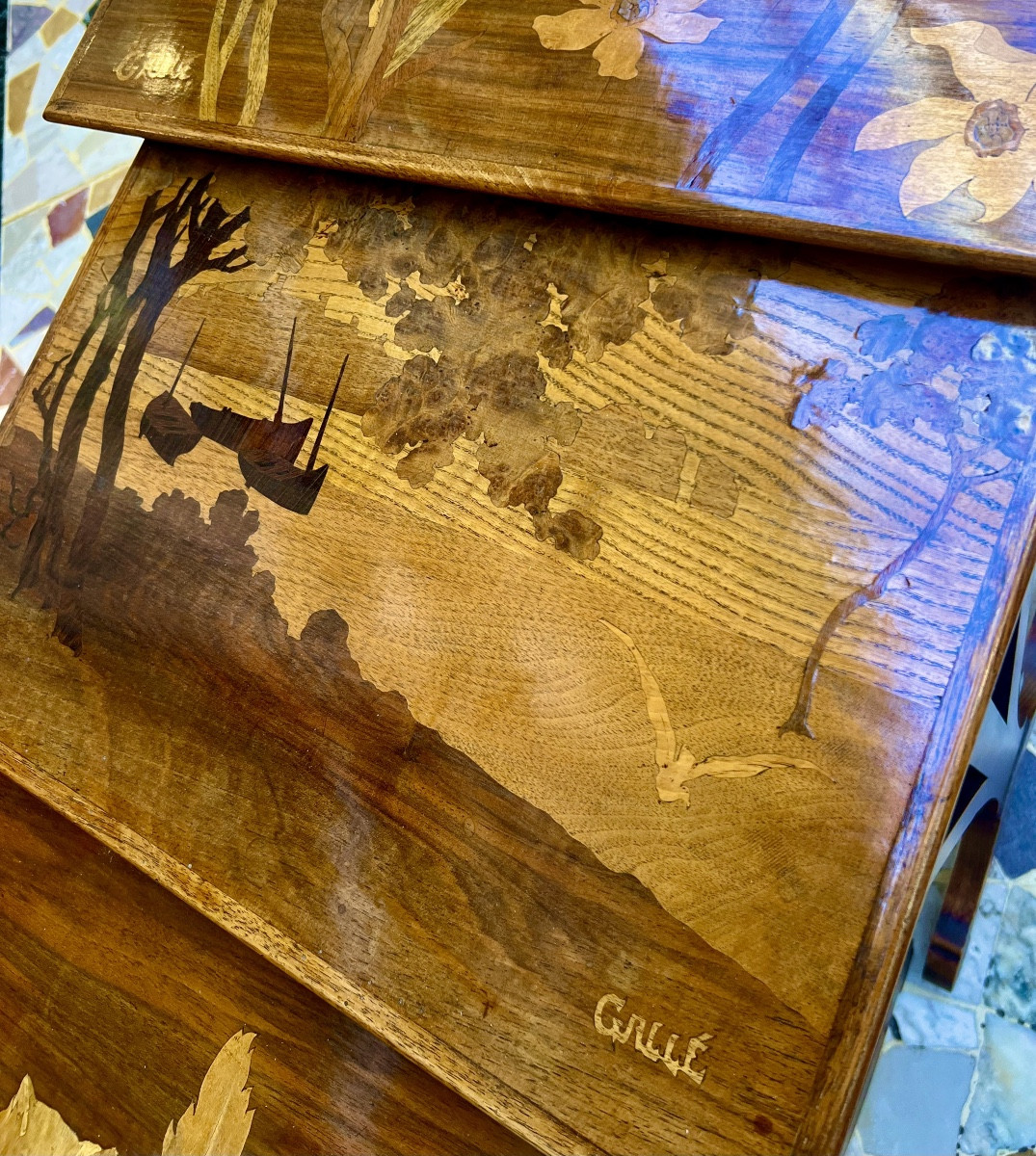 Tavolini a nido art nouveau Gallé-photo-2