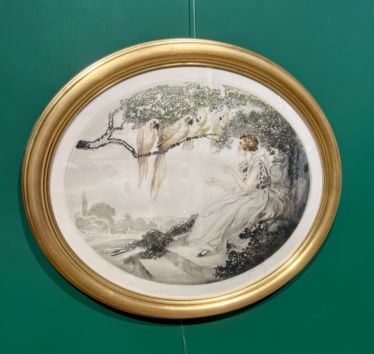 Pappagalli- Litografia art déco