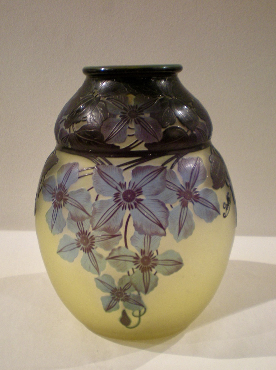 Clematide- Vaso art déco Gallé-photo-2