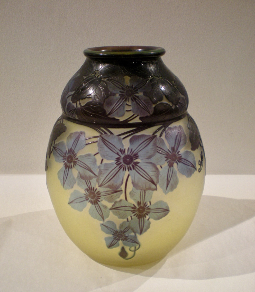 Clematide- Vaso art déco Gallé-photo-3