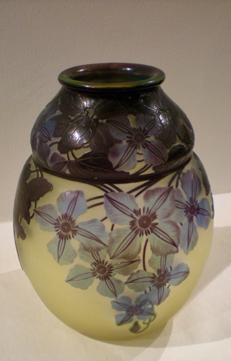 Clematide- Vaso art déco Gallé-photo-4