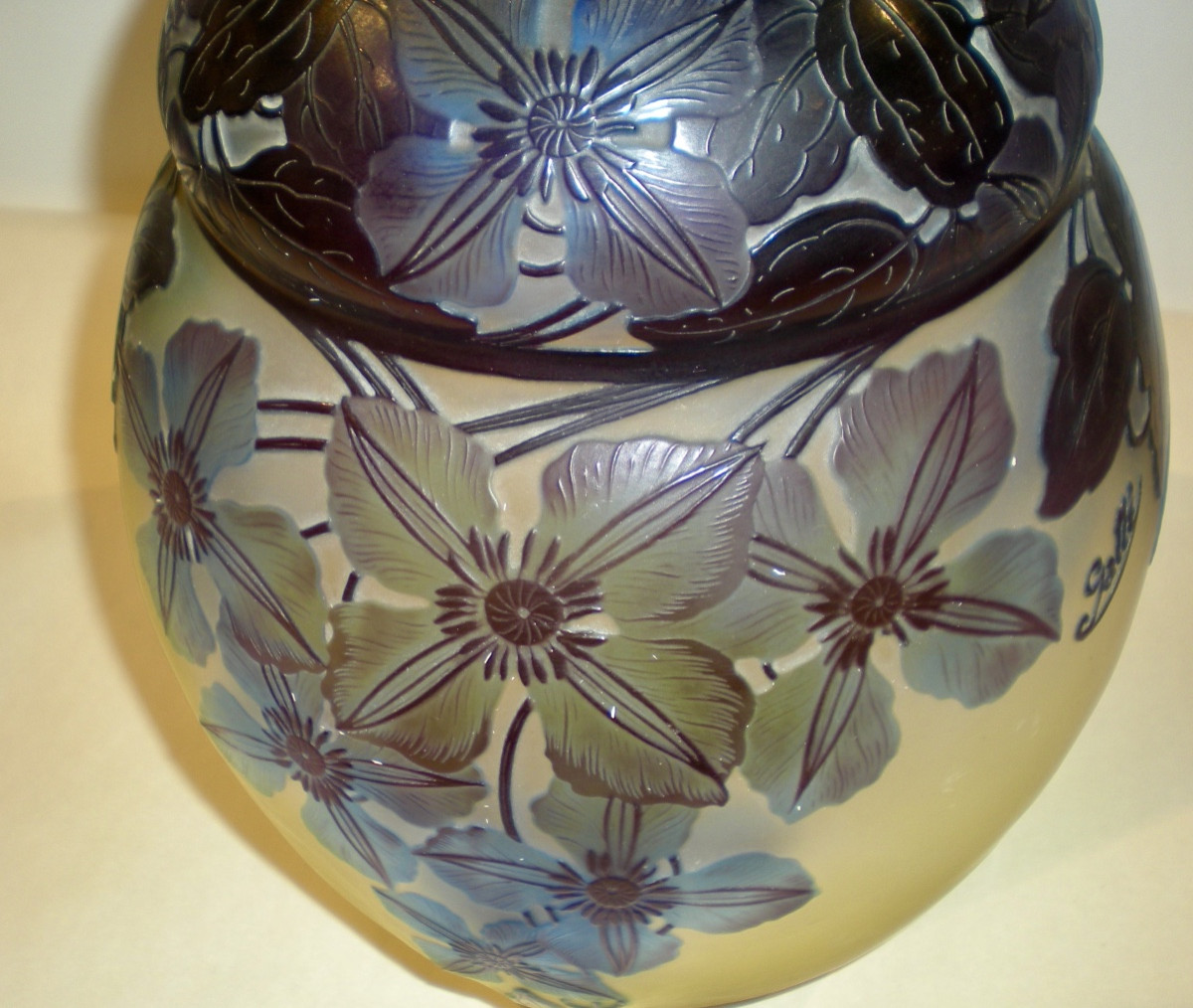 Clematide- Vaso art déco Gallé-photo-1
