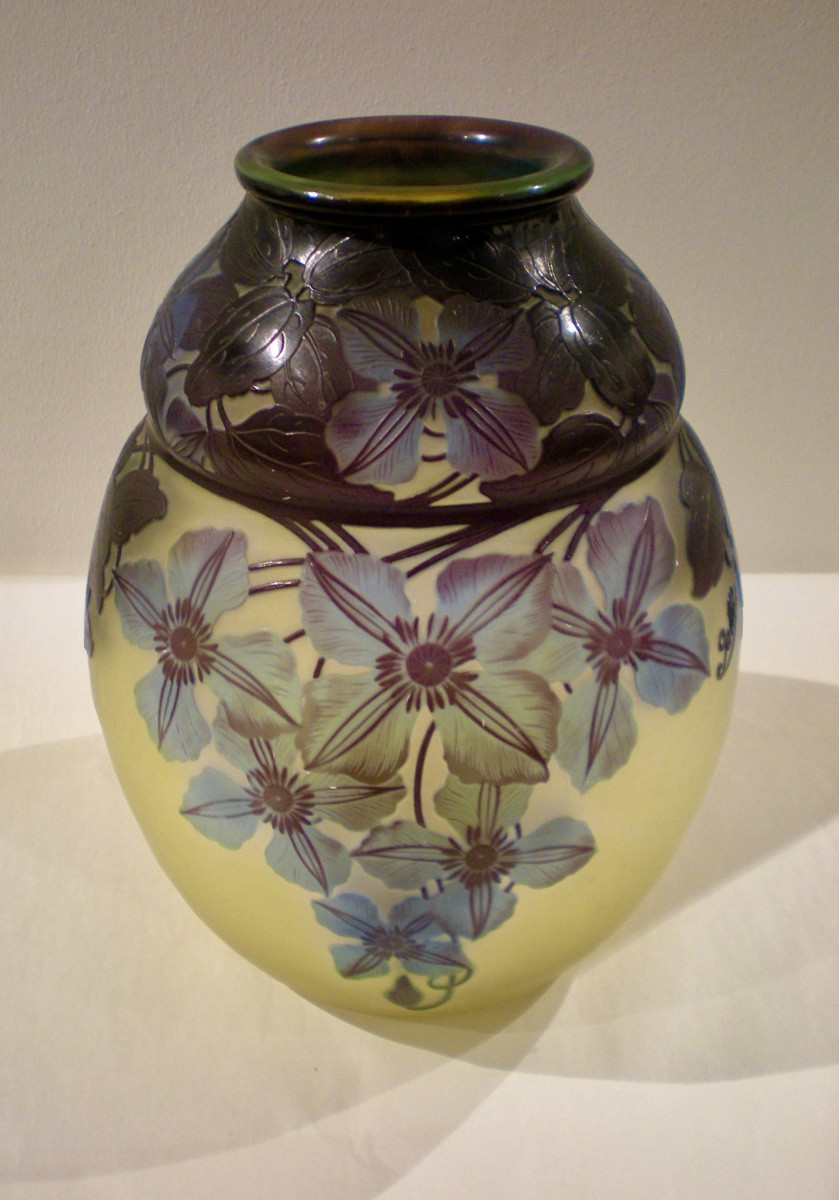 Clematide- Vaso art déco Gallé-photo-3
