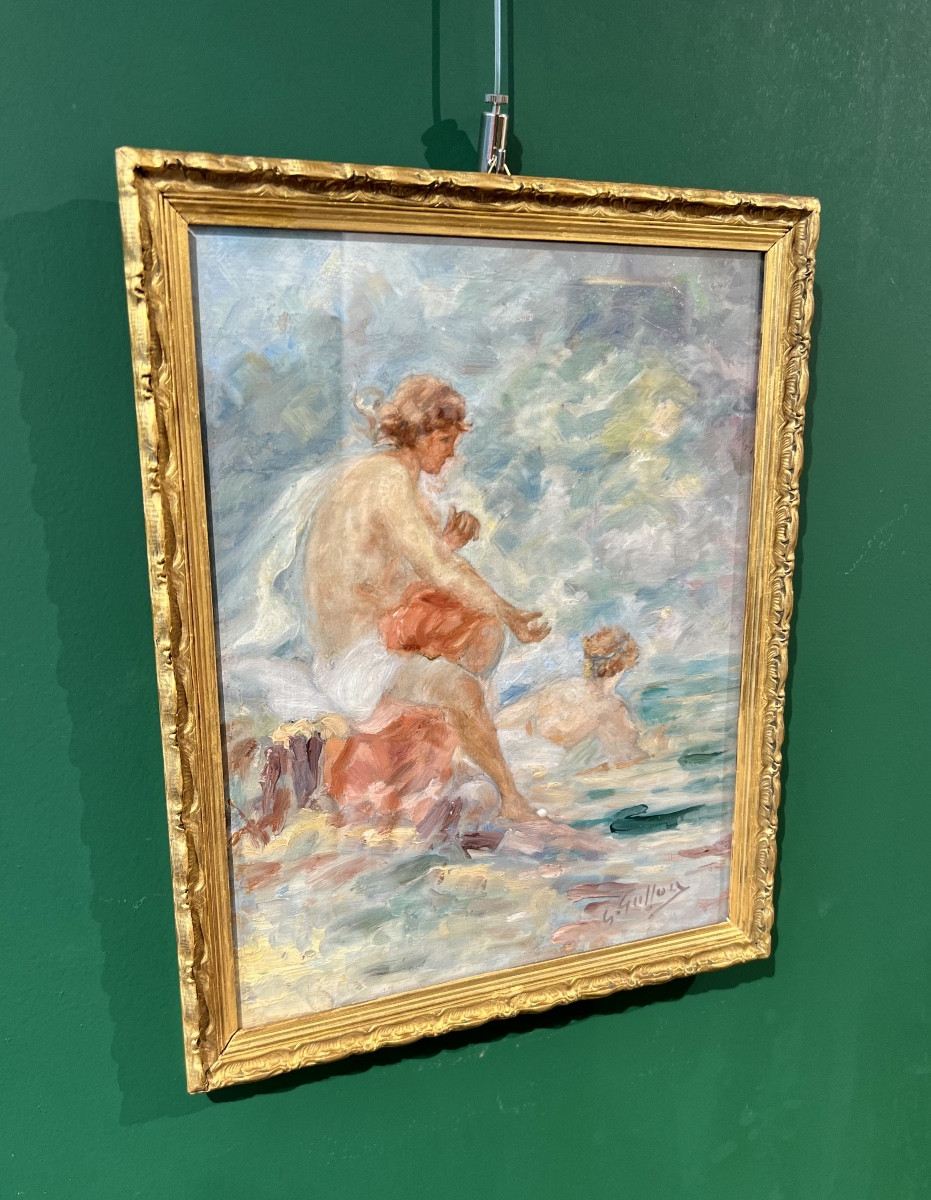 Bagnanti- Dipinto art nouveau Gabriel Griffon-photo-1