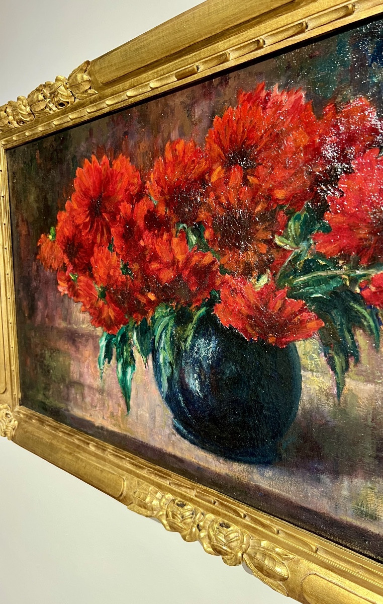 Peonie- Dipinto art nouveau Charles Mangin-photo-2