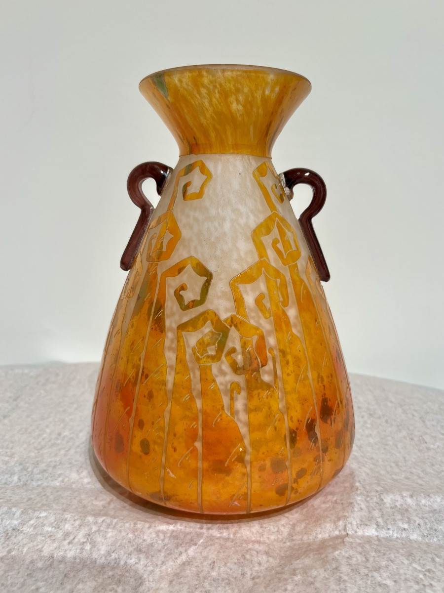 Fougeres- Vaso art déco Le Verre Français
