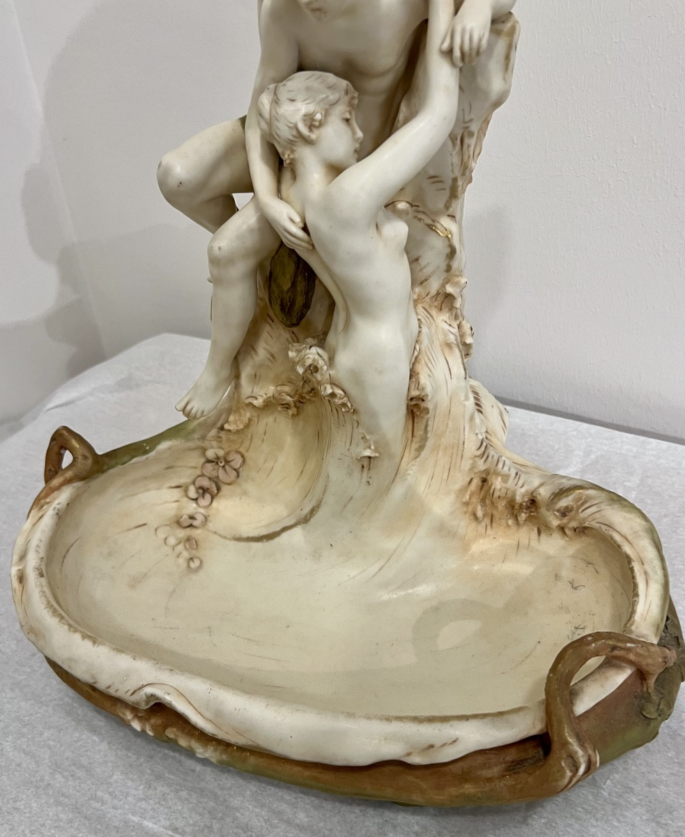 Gli amanti- Vide poches/scultura art nouveau Royal Dux-photo-2