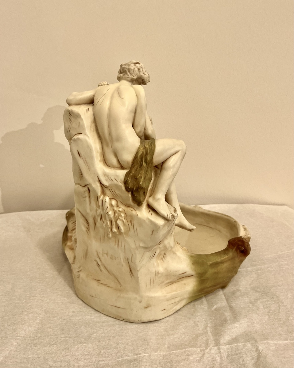 Gli amanti- Vide poches/scultura art nouveau Royal Dux-photo-4
