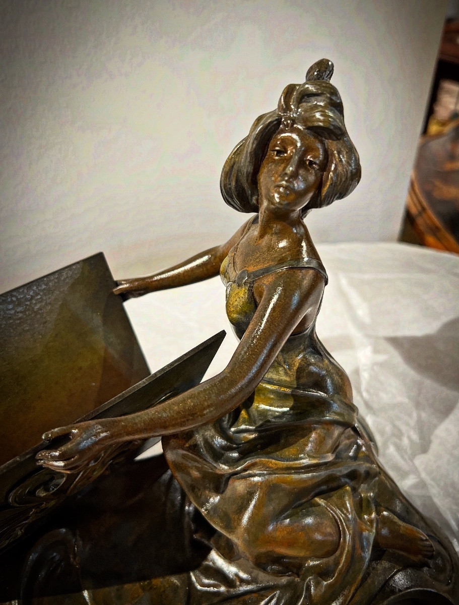 Portacarte/ scultura art nouveau Clara Pfeffer-photo-2