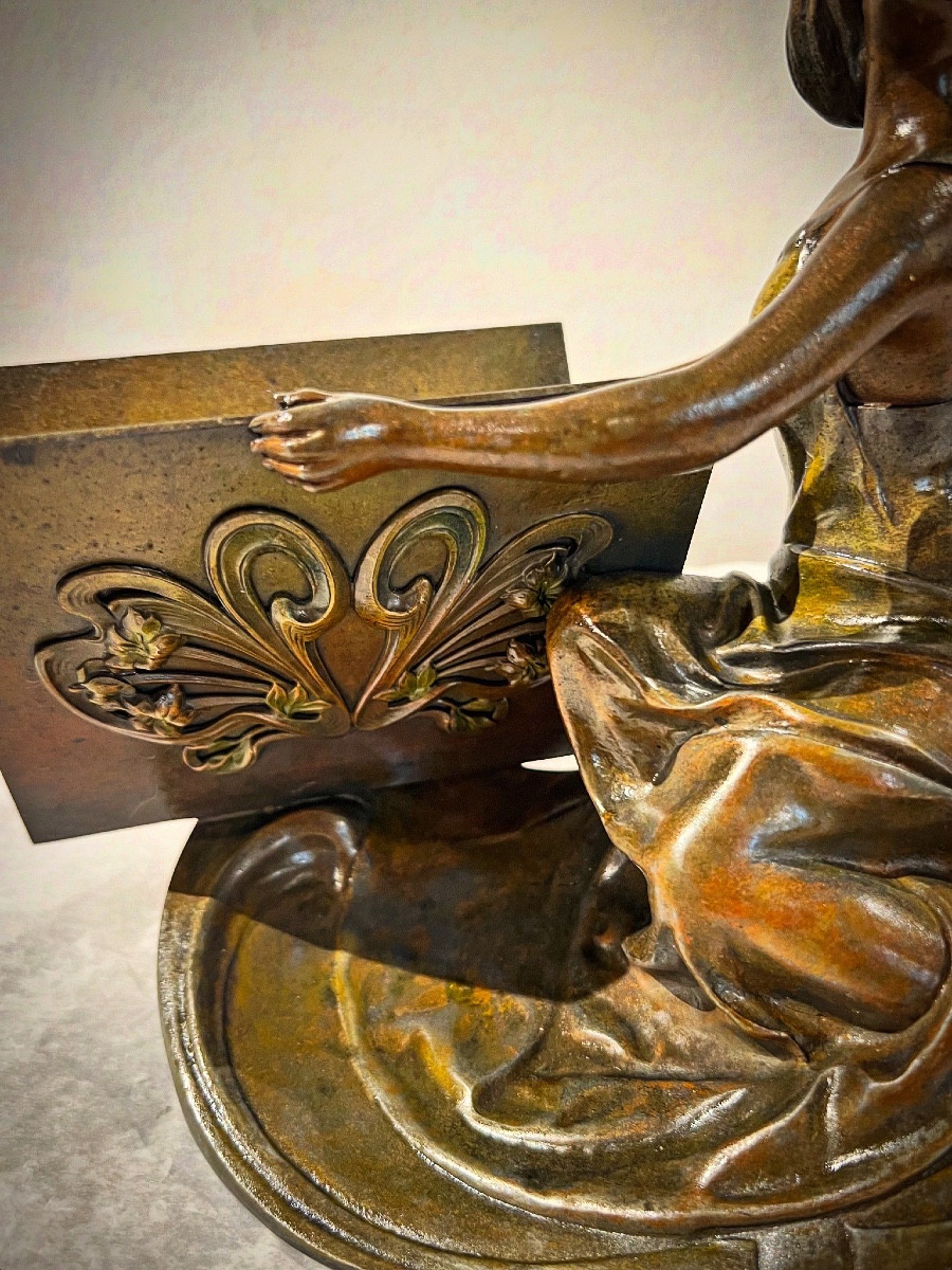 Portacarte/ scultura art nouveau Clara Pfeffer-photo-3