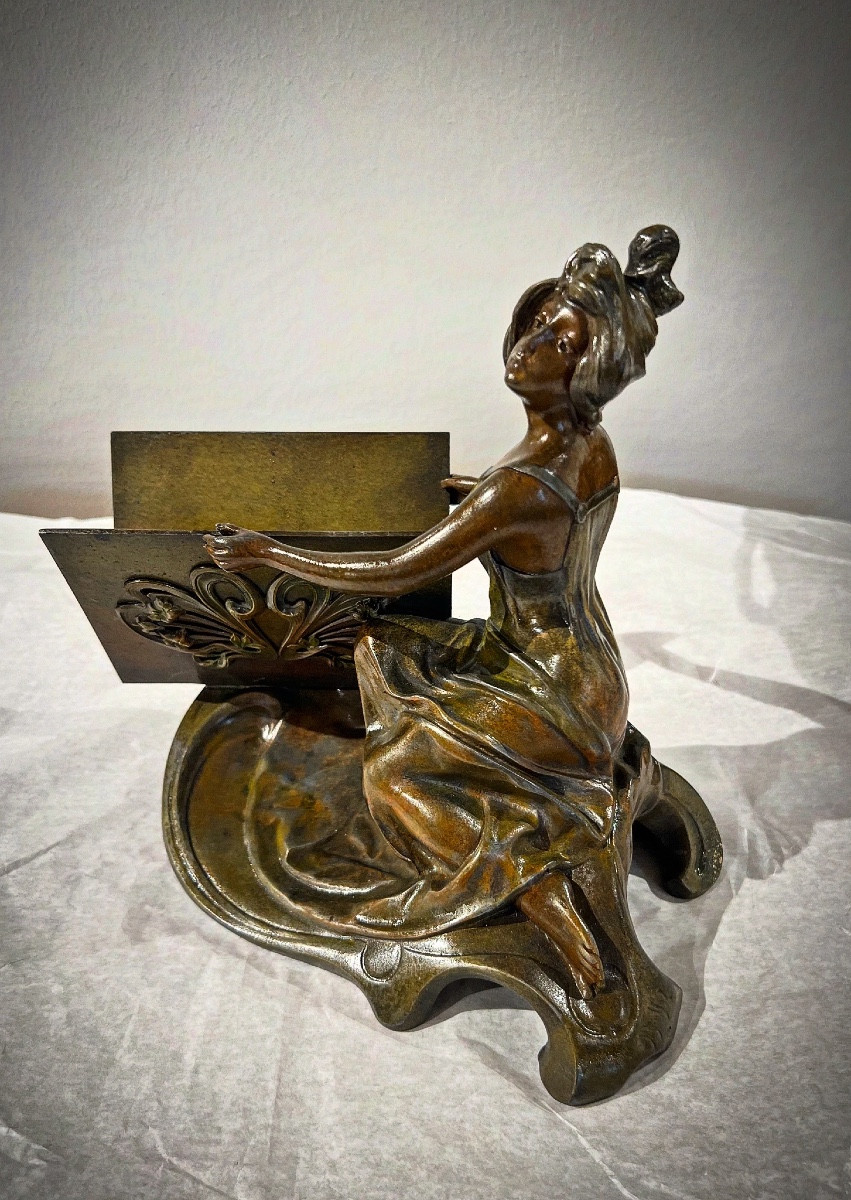 Portacarte/ scultura art nouveau Clara Pfeffer-photo-4