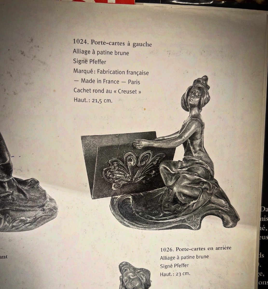 Portacarte/ scultura art nouveau Clara Pfeffer-photo-1