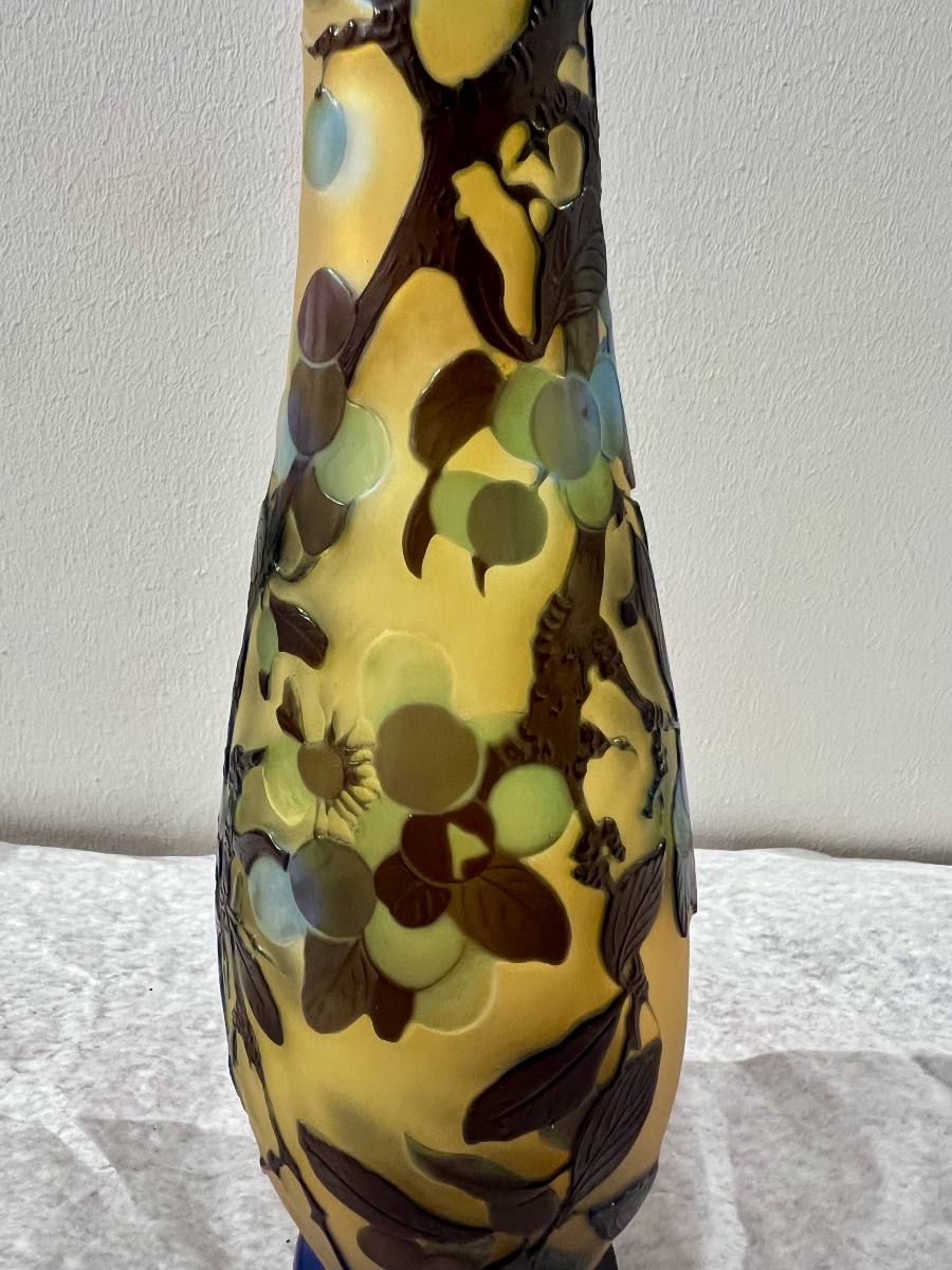 Prunelles - Vaso art nouveau Gallé-photo-3
