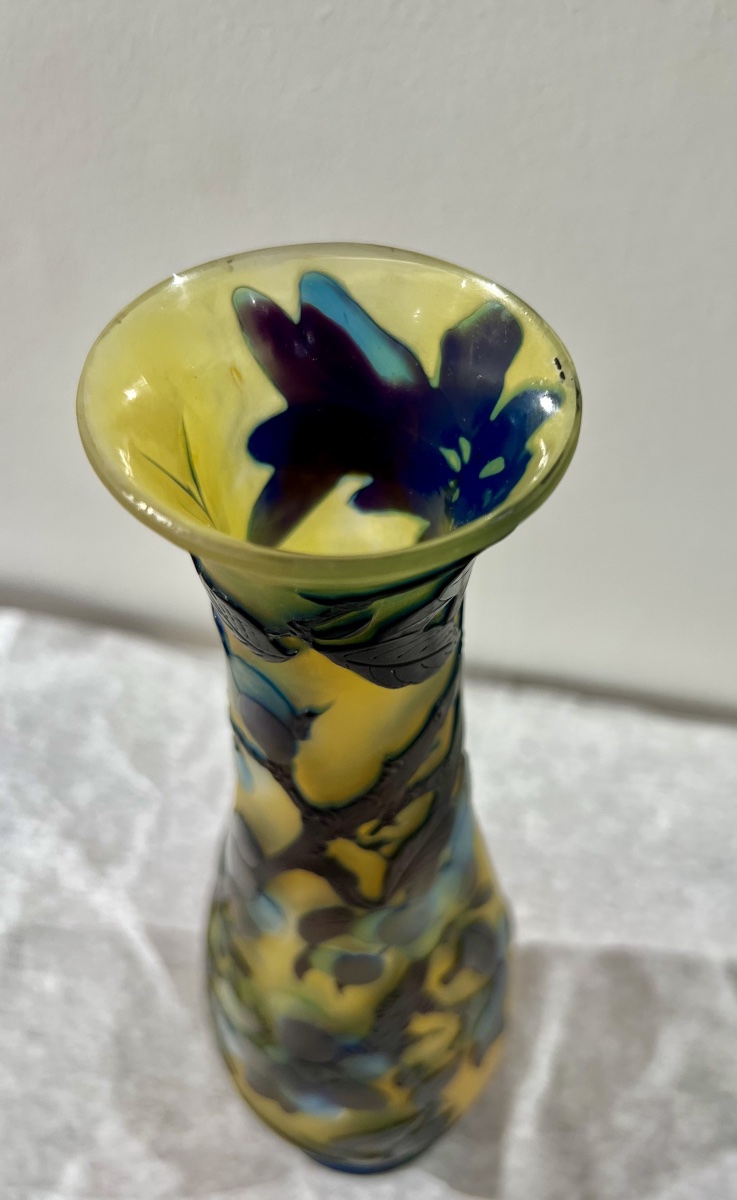 Prunelles - Vaso art nouveau Gallé-photo-1