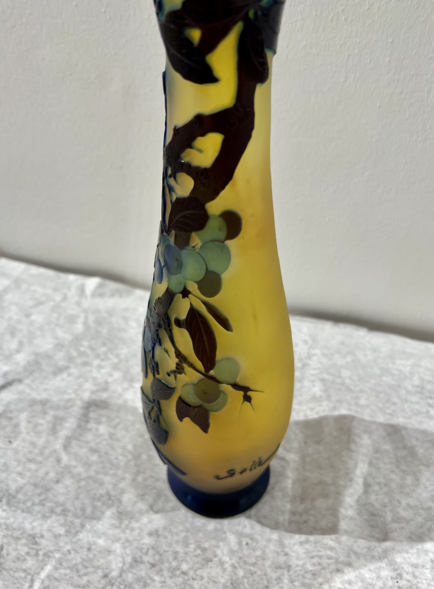 Prunelles - Vaso art nouveau Gallé-photo-2