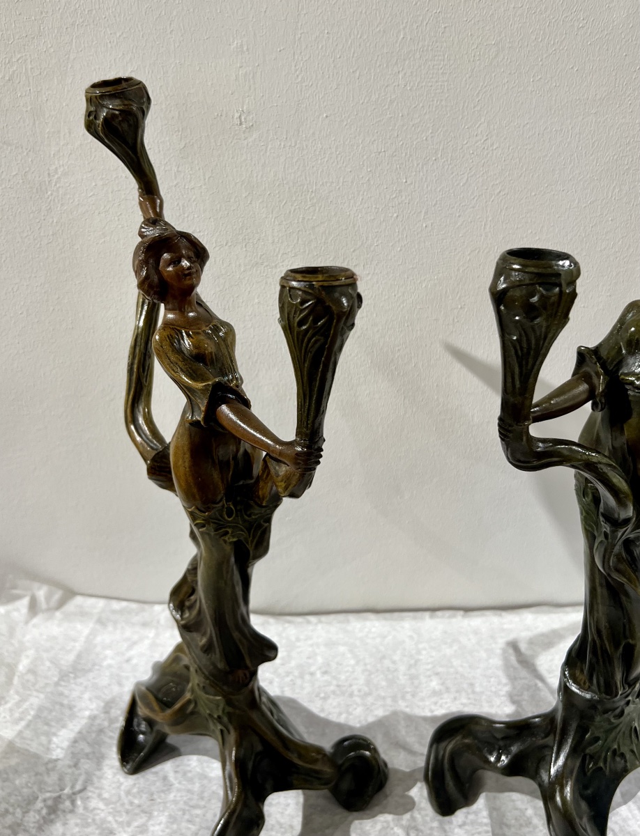 Candelieri/scultura art nouveau-photo-6