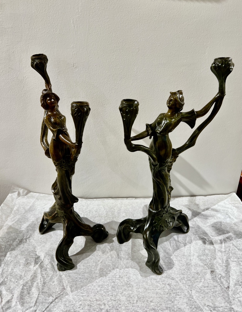 Candelieri/scultura art nouveau-photo-7
