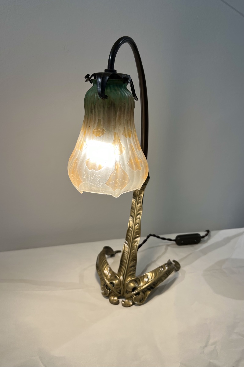 Nicotiana - Lampada art nouveau Daum / Majorelle-photo-2