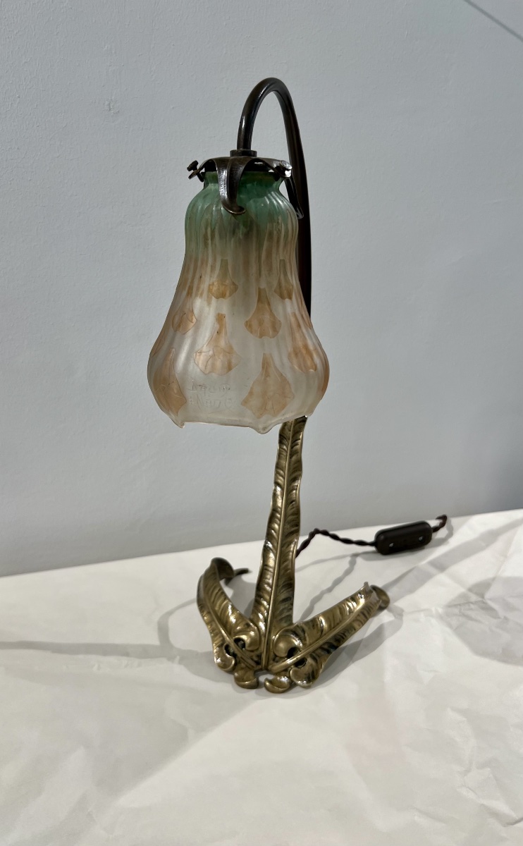 Nicotiana - Lampada art nouveau Daum / Majorelle-photo-1